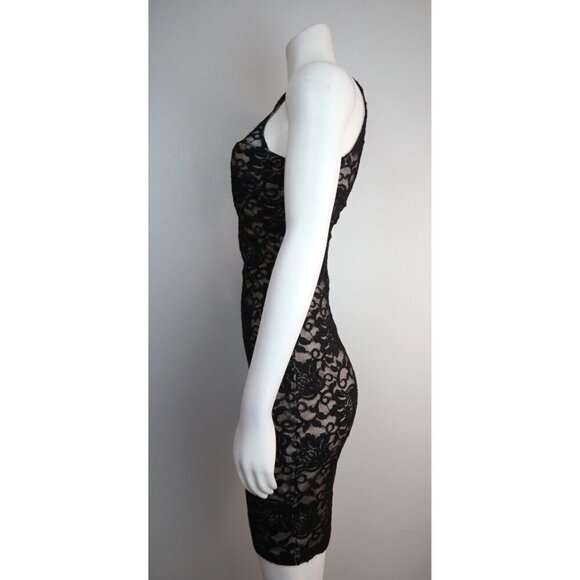 MY MICHELLE - JUNIOR'S BLACK SPARKLE LACE COCTAIL PARTY DRESS - SIZE 5 - Picture 4 of 6